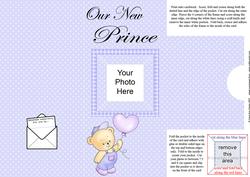 Add a Photo New Baby Boy with Easy Fold Frame