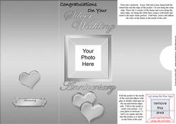 Add a Photo Silver Wedding Anniversary with Easy Fold Frame