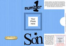 Add a Photo Number 1 Son with Easy Fold Frame
