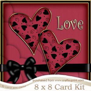 8 x 8 Love Hearts Kit with Scalloped Corners