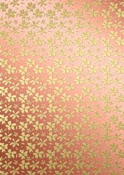 Gold Metallic Flowers Matching Backing Paper