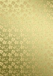 Gold Metallic Flowers Matching Backing Paper