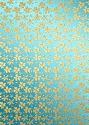 Gold Metallic Flowers Matching Backing Paper