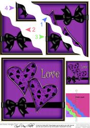 Romantic Love Hearts Wavy Corner side stacker Topper