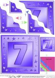 7th Bright Metallic Age Wavy Corner Side Stacker Topper