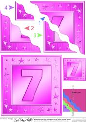 7th Bright Metallic Age Wavy Corner Side Stacker Topper