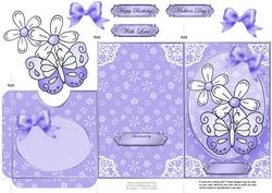 Fluttery Butterfly Lottery Wallet Card