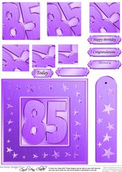 85th Bright Metallic Age Quick Card with Twisted Pyramage