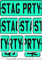 Stag Party Novelty Number Plate with Side Stacker