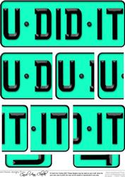 You Did It Novelty Number Plate with Side Stacker