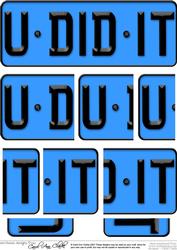 You Did It Novelty Number Plate with Side Stacker