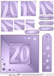 20th Metallic Age Quick Card with Twisted Pyramage