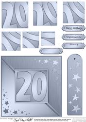 20th Metallic Age Quick Card with Twisted Pyramage