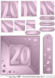 20th Metallic Age Quick Card with Twisted Pyramage