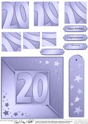 20th Metallic Age Quick Card with Twisted Pyramage