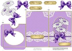 Daisies and Lace Lottery Wallet Card