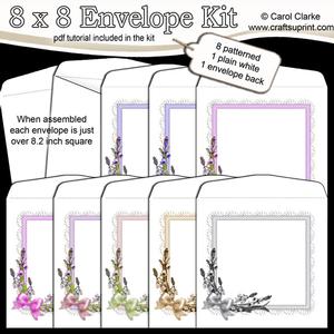 Pretty Bluebells 8 x 8 Envelope Kit