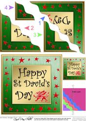 Saint David's Day Wavy Corner Side Stacker Topper