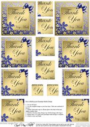 Floral Elegance Thank You Pyramage Sheet