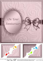 8 x 8 Anniversary Scalloped Corner Topper