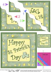 Saint Patrick's Day Wavy Corner Side Stacker Topper