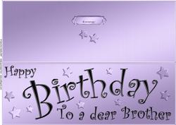 Large Dl Birthday Brother Quick Cut and Fold Card