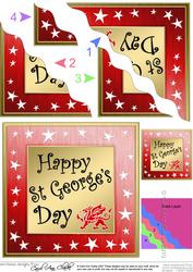 Saint George's Day Wavy Corner Side Stacker Topper