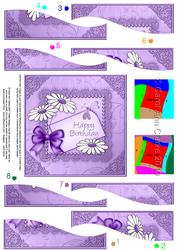 Daisies on Metallic Lace Wavy Spiral Side Stacker