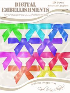 Twill Bow Digital Embellishments
