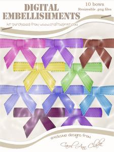 Twill Bow Digital Embellishments