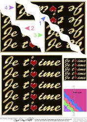 Je T'aime Wavy Corner Side Stacker Topper