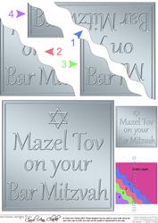 Mazel Tov on Your Bar Mitzvah Wavy Corner Side Stacker