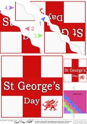 Saint George's Day Wavy Corner Side Stacker Topper