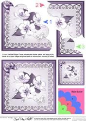 Apple Blossom Quick Card with Shell Edged Corner Side Stacke