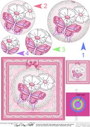 Fluttery Butterfly Quick Card with Circle Pyramage