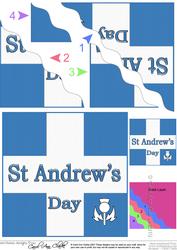 Saint Andrew's Day Wavy Corner Side Stacker Topper