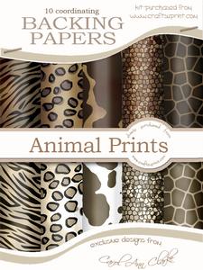 Funky Fun Animal Print Backing Paper Kit