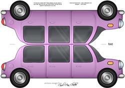 Large Dl Stretch Limo Shaped Card