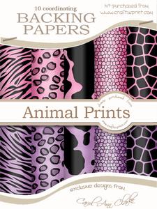 Funky Fun Animal Print Backing Paper Kit