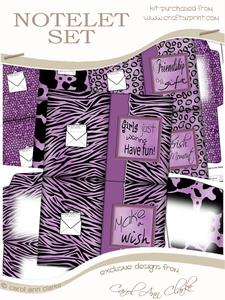 Fun and Funky Animal Print Notelet Set