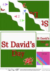 Saint David's Day Wavy Corner Side Stacker Topper