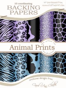 Funky Fun Animal Print Backing Paper Kit