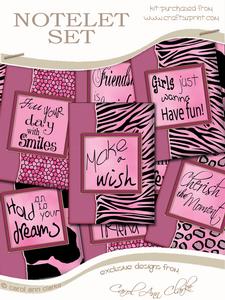 Fun and Funky Animal Print Notelet Set