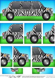 Dl Zebra Stripe Stretch Limousine with Side Stacker Topper