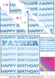 Birthday Father Wavy Corner Side Stacker Topper