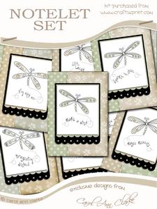 Dragonfly Wishes Notelet Set