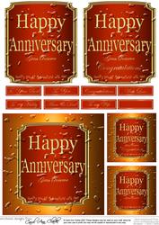 Anniversary Beer Label with 3D Decoupage