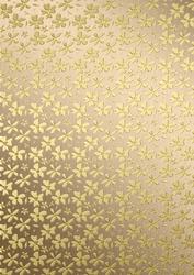 Gold Metallic Flowers Matching Backing Paper
