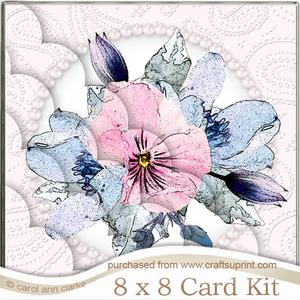 8 x 8 Posy and Pearls Kit with Scalloped Corners