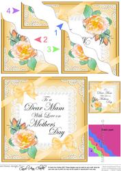 Mam Mothers Day Rose and Lace Wavy Corner Side Stacker